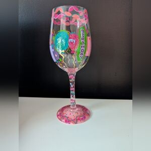 Lolita Pink and Purple Birthday Wine Glass